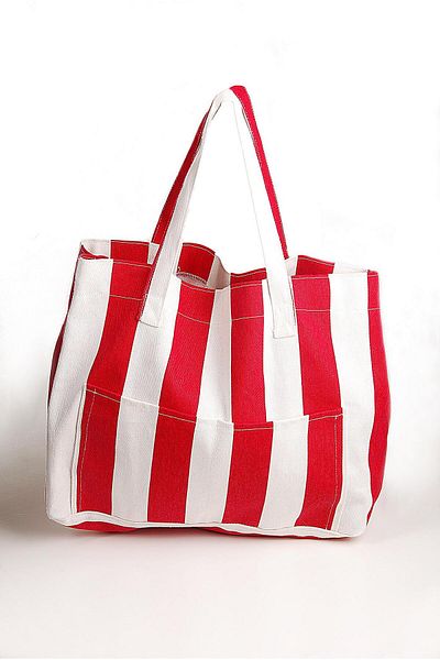 EDALKILIÇ Red Colored Women's Canvas Shoulder Bag - Daily Beach Bag with 2 Pockets