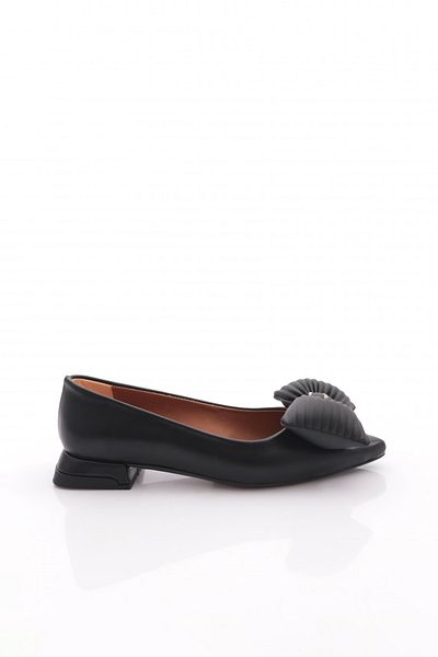 DGN 2898 Women's Bow Detailed Pointed Toe Ballerinas