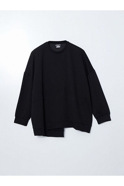 LC Waikiki Hanorac de damă KOOR negru cu gât crew