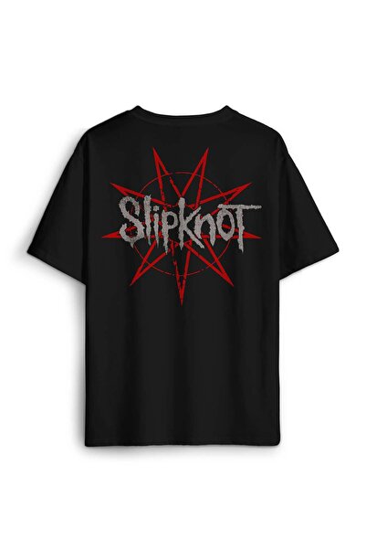 Kendim Seçtim Slipknot Red Star Star Rock Metal Music εμπριμέ μπλουζάκι μεγάλ...