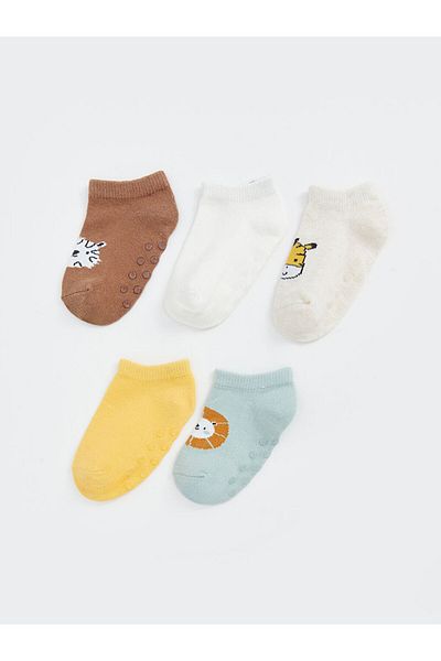 LC Waikiki New Season Printed Baby Boy Booties Socks 5-Piece - S58597Z1