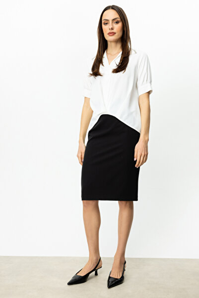 Ekol Sleeveless Blouse with Stone Collar Detail