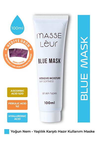 Masse Leur 100 ml Intensive Moisturizing and Soothing Blue Mask