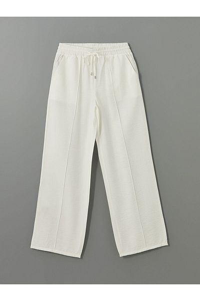 LC Waikiki LCW Elastic Waist Wide Leg Women's Trousers
