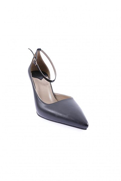 DGN Pantofi cu toc subțire cu curele la gleznă de damă negri 31262821