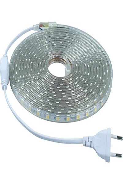 Cata Şerit Led 220volt 3 Çip Dış Mekan Kırmızı Işık Fiş 3 Metre