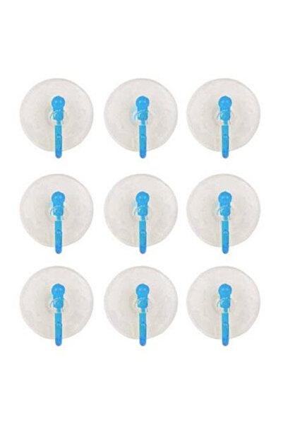 Mestore شماعة شفط صديقة للبيئة مكونة من 9 قطع شفافة 2.5 سم Royaleks-SF-855