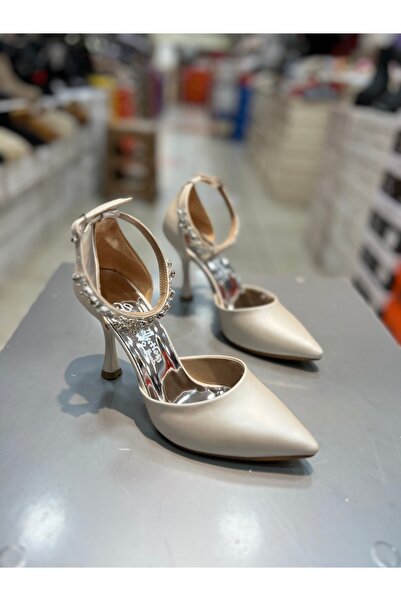 Hacıoğlu Ayakkabı Шах Сатен Браслет з камінням Елегантні туфлі на підборах