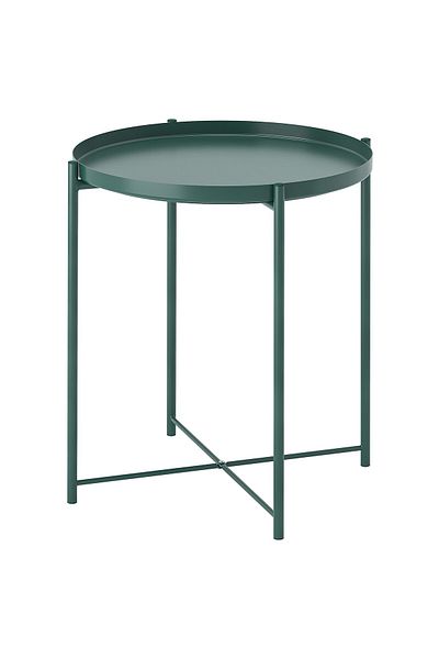 erorex Tray table, dark grey-green, 45x53 cm
