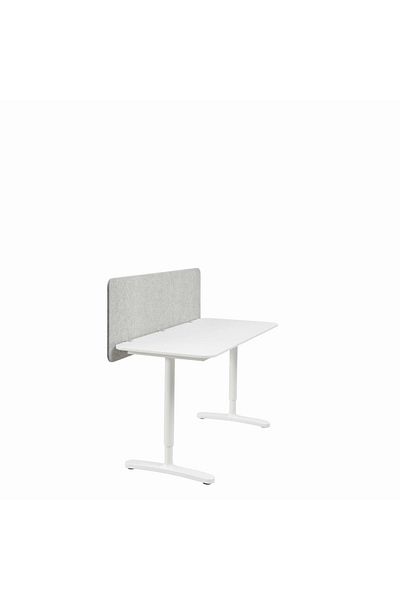 erorex Screen for desk, grey, 80x48 cm