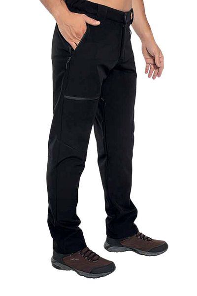 Crozwise Softshell Black Winter Fleece Outdoor Trousers - 2228-10