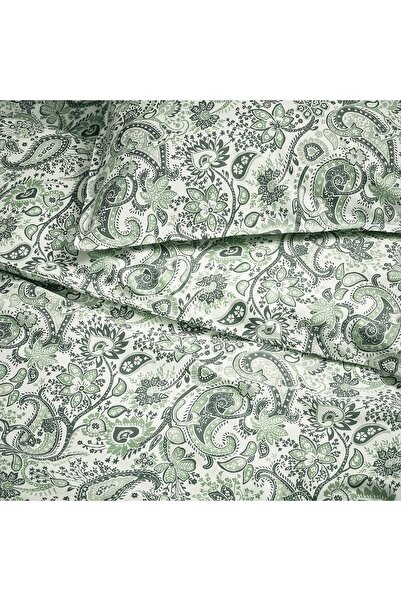 erorex Duvet cover and pillowcase, green/white, 150x200/50x80 cm