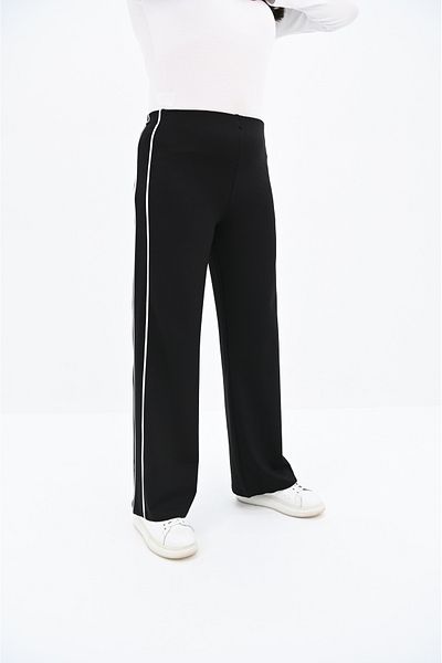 Koza Butik Women's Large Size Stripe Leggings Pants 6321-25