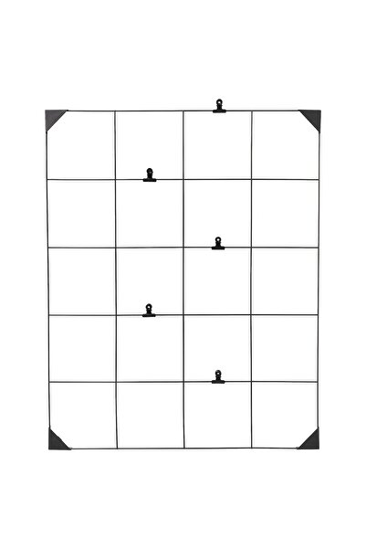 erorex لوحة ملاحظات مع مشابك، أسود، 60×75 سم