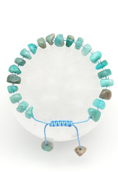 Alibaba Doğaltaş سوار محبوك من حجر المكرامية الطبيعي من أمازونيت قطع غير شكل