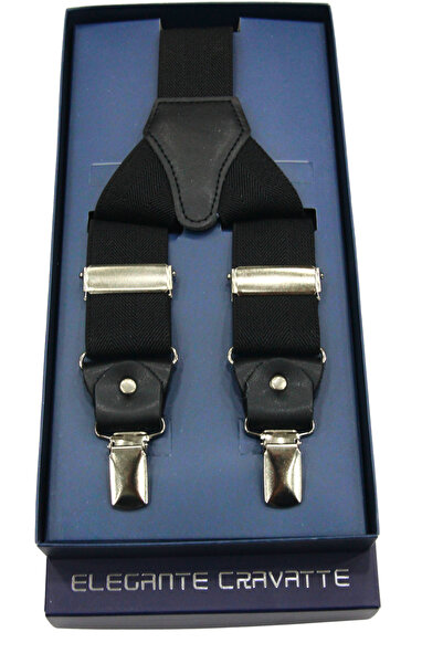 Elegante Cravatte Μαύρο Χρώμα Πολυτελές Παντελόνι Salopet