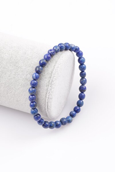 Alibaba Doğaltaş Lapis Lazuli Doğal Taş Bileklik 6 Mm Fasetli Küre Kesim