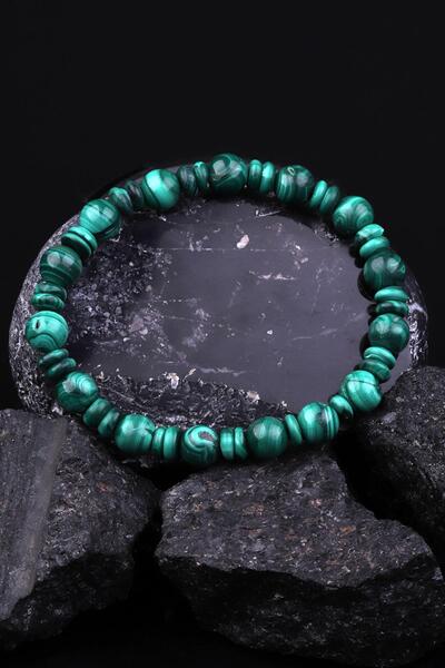 Alibaba Doğaltaş Malachite Natural Stone Design Bracelet