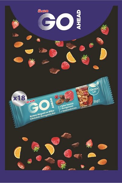 Ülker Go Ahead Red Fruit Dryemishi Bar - 35Gx18X6