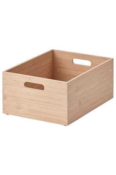 erorex Storage box, light bamboo, 24x32x15 cm