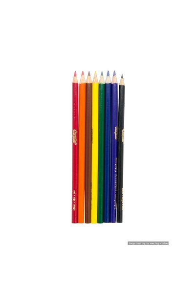 Crayola - Colored Pencils, Pre-Sharpened, Wooden Colored, Art Supplies, Sketching, Long Rod 8 Pcs