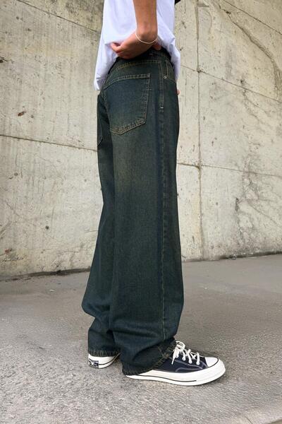 Flaw Wear Ριγέ Super Green Baggy Jean