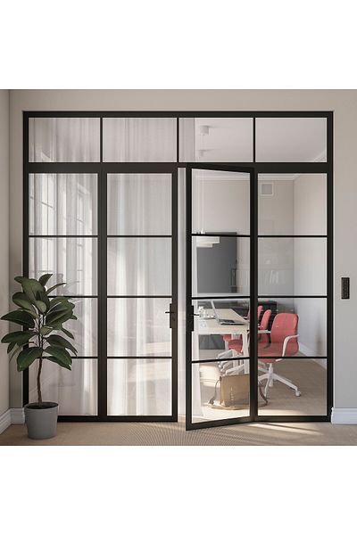 erorex Sheer curtain, 1 piece, with heading tape/white, 300x300 cm