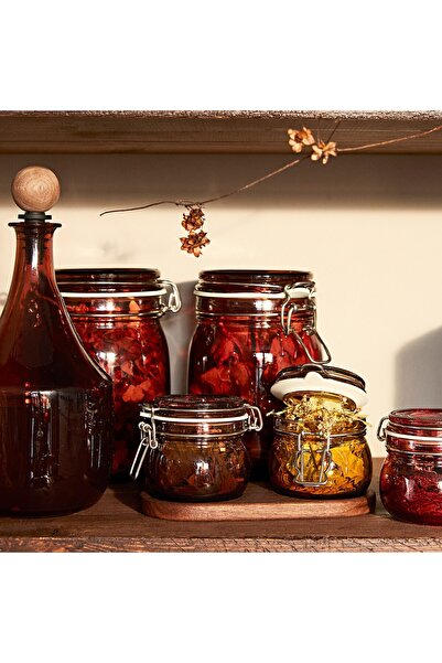 erorex Jar with lid, red-brown, 1 l
