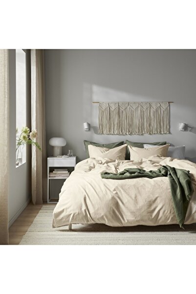 erorex Duvet cover and 2 pillowcases, natural, 240x220/50x80 cm