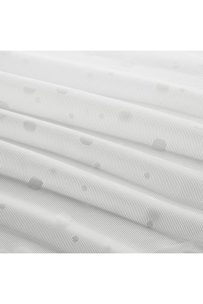 erorex Sheer curtains, 1 pair, with rod pocket/white dotted, 145x300 cm