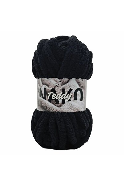 NAKO Teddy El Örgü İpi - 200 gr, Kalın Kadife Doku, %100 Polyester, Battaniye...
