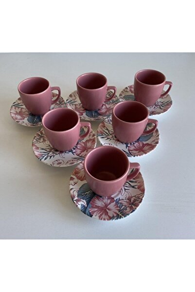 AKILLIELMA - DİJİTAL KAHVE FİNCANI 6LI PEMBE