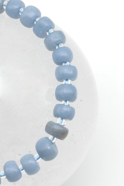 Alibaba Doğaltaş Anjelite Natural Stone Macrame Knitted Bracelet Unshaped Cut