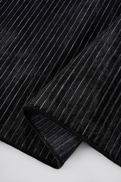 Naar Halı Riva 1703A Antrasit Kaymaz Taban Yıkanabilir Yumuşak Dokulu Leke Tu...