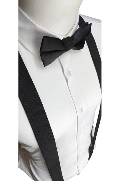 Elegante Cravatte Σετ ζαρτιέρες και παπιγιόν σε μαύρο χρώμα