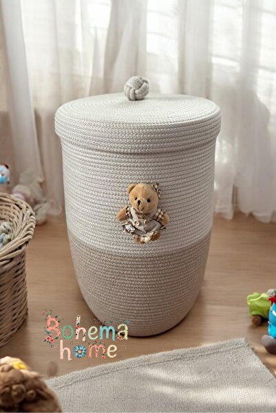 Bohemahomedecor Bebek çocuk oyuncak sepeti çamaşır sepeti düzenleyici çok amaçlı sepet