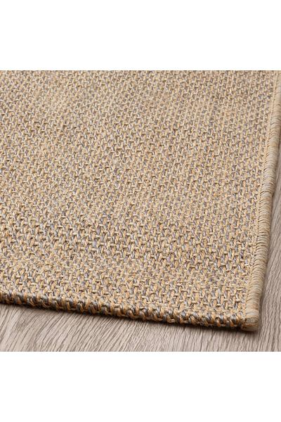 erorex Rug, flatwoven, natural/light grey, 133x195 cm