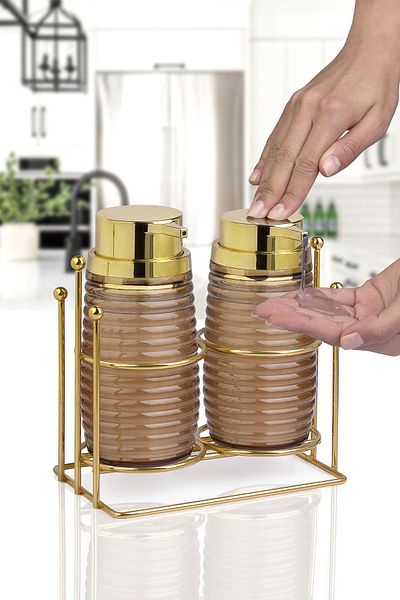 Okyanus Home Двоен дозатор за течен сапун Gold Stand Elegans