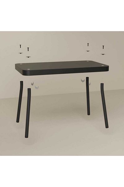 erorex Nest of tables, set of 2, grey/walnut effect