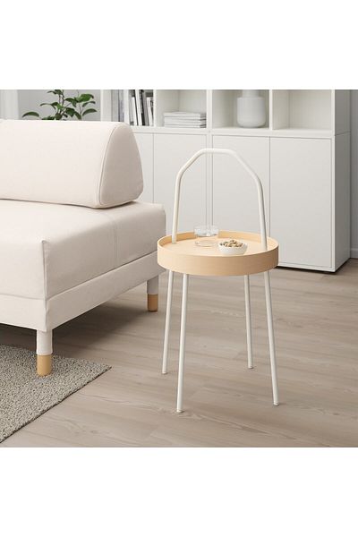 erorex Side table, white, 38 cm