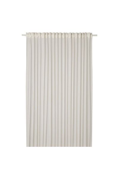 erorex Sheer curtain, 1 piece, with heading tape/white, 300x300 cm