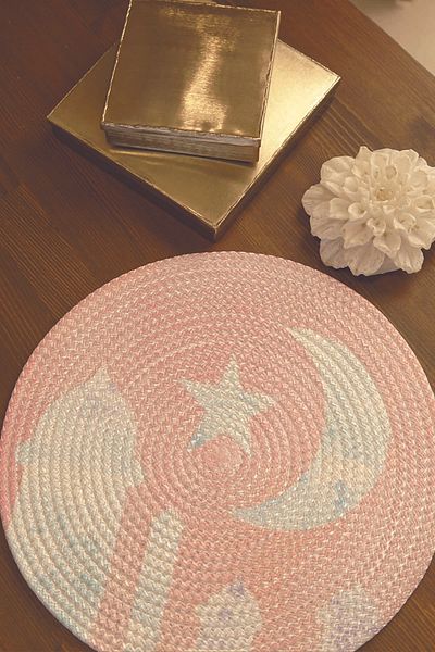 Pilloveland 35 cm Patterned Ramadan Cord Charger - American Service Ramadan Kareem (1 Piece)