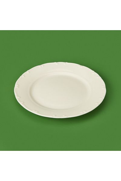 Tulü Porselen 25 cm Cream Tulle Porcelain Liana Serving Plate