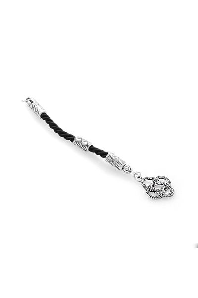 Tesbihane Kazaz Design Black String Anti-Tarnish Metal Tassel