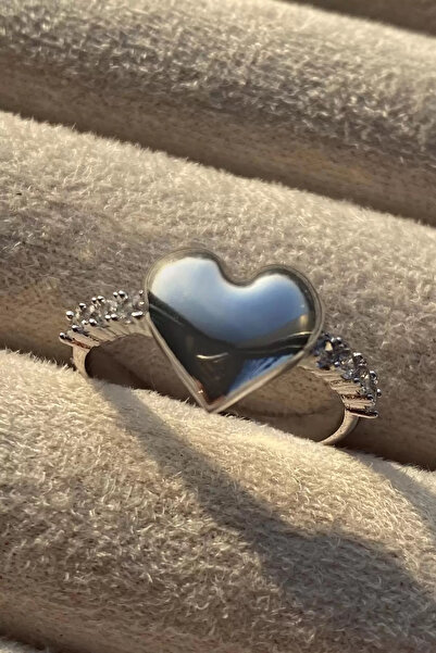 Vitastyle Silver Color Heart Figured Adjustable Ring