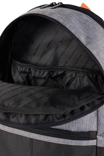 United Colors of Benetton Rucsac de școală unisex cu două compartimente gri-negru / 03857