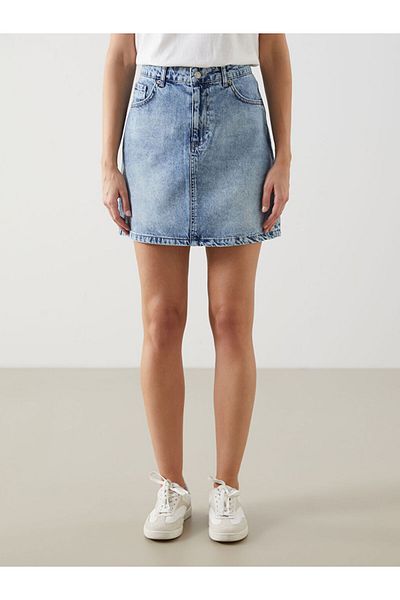 LC Waikiki Fustă Jeans de damă cu ajustare standard