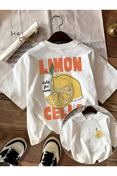 npLStore Унисекс тениска с щампа на лимон и виолончело, голям размер