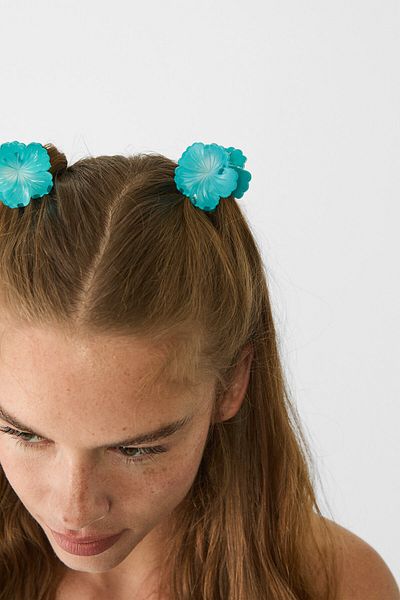 Stradivarius Pack of 3 floral hair clips