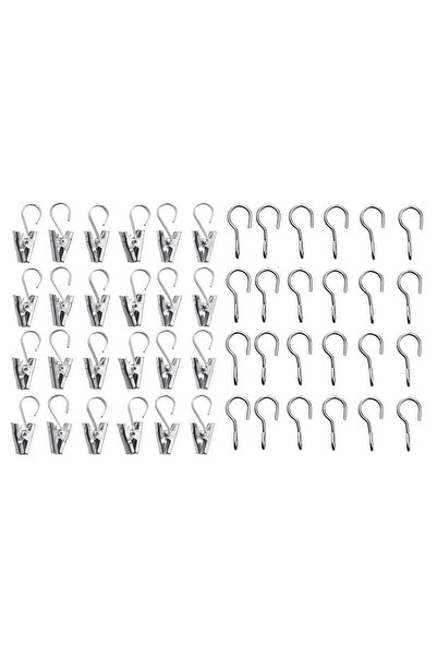 erorex Curtain hook with clip, 24 pack